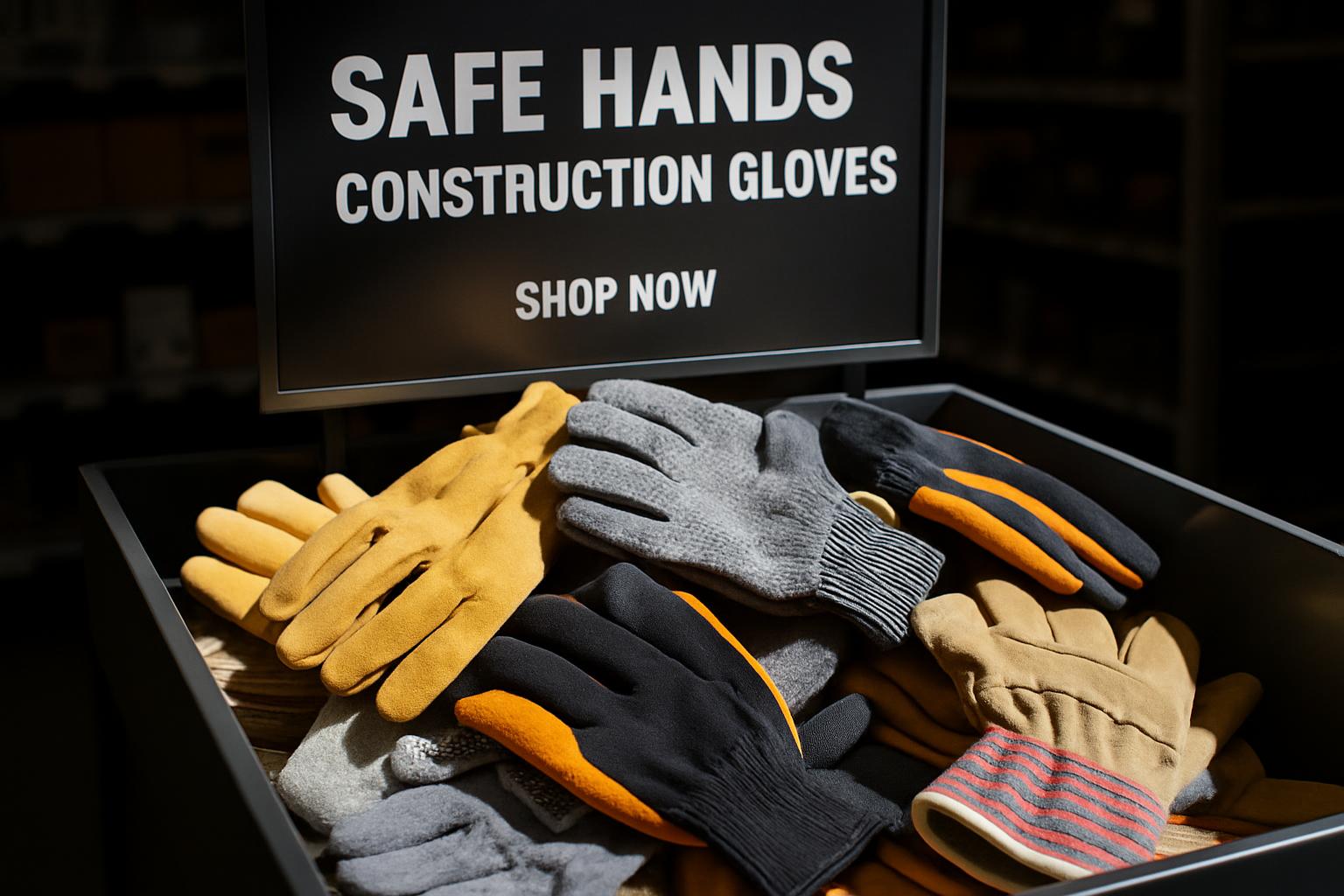Safety-first with leather, synthetic, and fleece gloves.